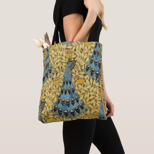 Peacocks Birds Rowan Trees Art Nouveau Tasche (Von Nahem)