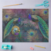 Peacocks Elegante Feathers Gold Glitzer Entdeckung Seidenpapier (Basteln)