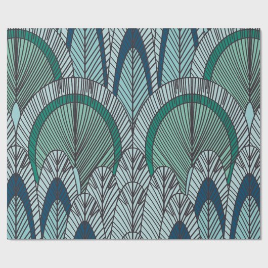 peacocks feathers nahtlos muster geschenkpapier (Flach)