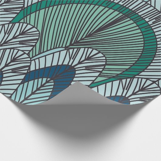 peacocks feathers nahtlos muster geschenkpapier (Ecke)