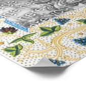 Peacocks Fruchtrahmen hinzufügen Ihr Foto Poster (Ecke)