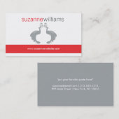 PEACOCKS GEBLÜHT in GRAY Business Card Visitenkarte (Vorne/Hinten)