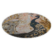 Peacocks Gold Glitzer Liebe Blush Rose Schneidebrett (Ecke)