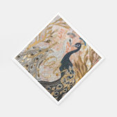 Peacocks Gold Glitzer Liebe Blush Rose Serviette (Ecke)