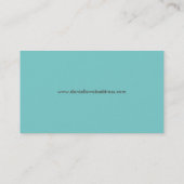 PEACOCKS in AQUA Business Card Visitenkarte (Rückseite)