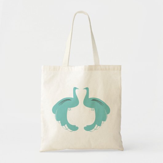 PEACOCKS in AQUA Leichte Tasche (Vorne)