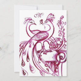 PEACOCKS IN LIEBE MONOGRAM Rot bordeauxrot, rosa w Ankündigung