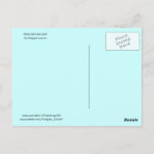 PEACOCKS IN LIEBE MONOGRAMM Rot-blaue Turquase grü Postkarte (Rückseite)