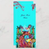 PEACOCKS IN LIEBE Rot-Blau-Turquase grün (Vorne/Hinten)