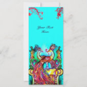 PEACOCKS IN LIEBE Rot-Blau-Turquase grün (Vorderseite)