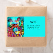 PEACOCKS IN LIEBE, Rot-Blau-Turquase-Grün (Insitu)