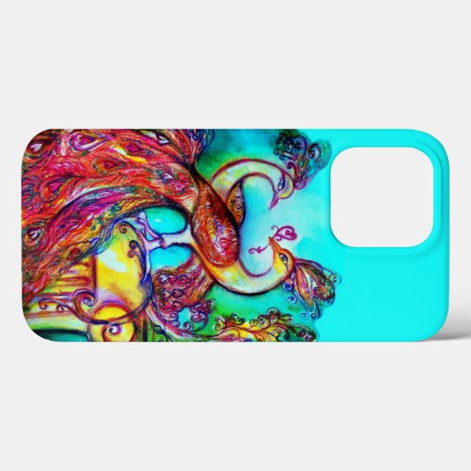 PEACOCKS IN LIEBE Rot Türkis Blau Case-Mate iPhone Hülle (Rückseite (Horizontal))