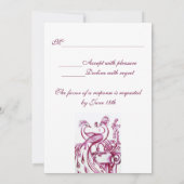 PEACOCKS IN LIEBE UAWG, rot-weiß Einladung (Rückseite)