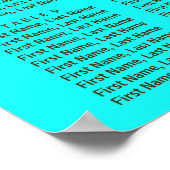 PEACOCKS LIEBE Roter Swirl Blaue Sitzkarte Poster (Ecke)