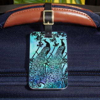 Peacocks Luggage Tag Gepäckanhänger