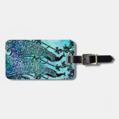 Peacocks Luggage Tag Gepäckanhänger (Vorderseite horizontal)