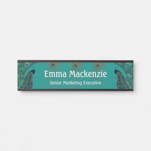 Peacocks Peacock Elegantes einzigartiges Zeichen d Türschild (Vorderseite )