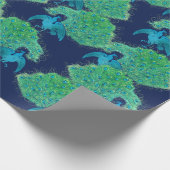 Peacocks Peacock Feather Art "Peacock Liebhaber" Geschenkpapier (Ecke)