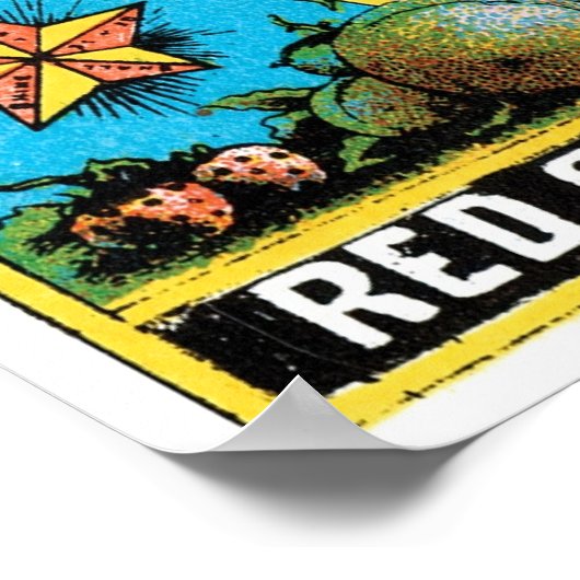 Peacock's Pickles Red Cabbage Label Poster (Ecke)