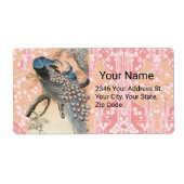 PEACOCKS, PINK WHITE SAKURA BLUME Japanisch Blumen (Vorne)