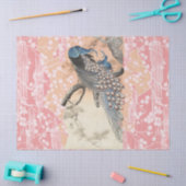 PEACOCKS, PINK WHITE SAKURA BLUME Japanisch Blumen Seidenpapier (Basteln)