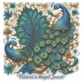 "Peacock's Radiant Charm" Aufkleber (Vorderseite)