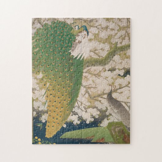 Peacocks und Kirschbaum (1925) Puzzle (Vertikal)