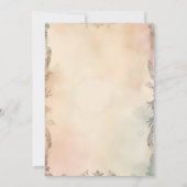 Peacocks Vintager Königsgarten Indische Hochzeit Einladung (Rückseite)