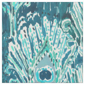 Peacocky Federaquamariner Watercolor Stoff (Nahaufnahme)