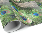 Peacok Feathers verschenken Wrapping Paper Peacok Geschenkpapier (Rolleneckpunkt)