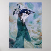 Peahen Portrait Poster (Vorne)