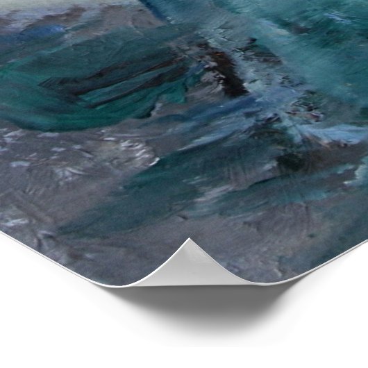 Peahen Portrait Poster (Ecke)