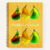 Peak Aquarell grüne Frucht Notebook Notizblock (Vorderseite)