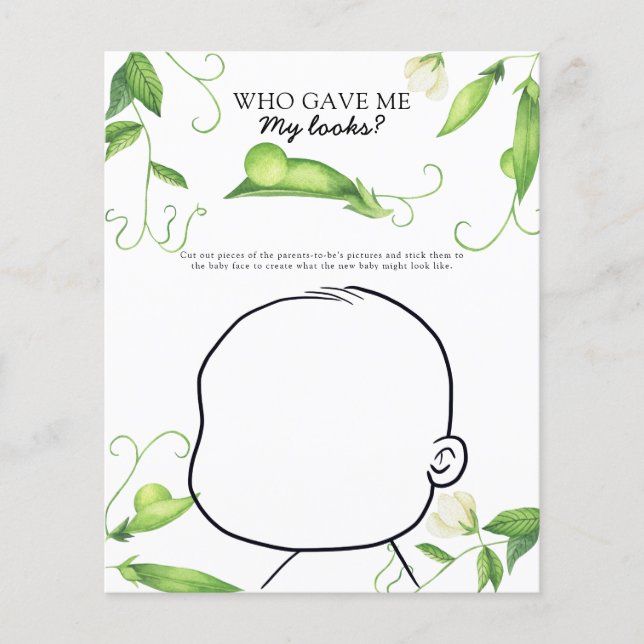 Peak Baby Dusche - Wer gab mir mein Aussehen Spiel (Vorderseite)