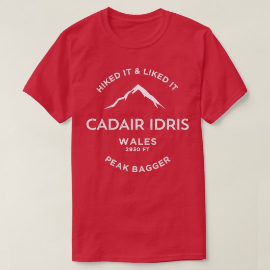 Peak Bagging Cadair Idris Wales T-Shirt (Design vorne)