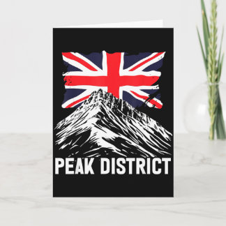 Peak District + Britische Flagge  Karte