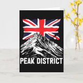 Peak District + Britische Flagge  Karte (Gelbe Blume)