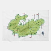 Peak District England Map Geschirrtuch (Horizontal)