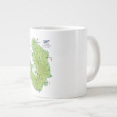 Peak District England Map Jumbo-Tasse (Vorderseite Rechts)