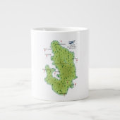 Peak District England Map Jumbo-Tasse (Vorderseite)