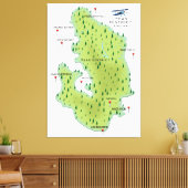 Peak District England Map Leinwanddruck (Insitu (Wohnzimmer))