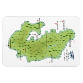 Peak District England Map Magnet (Horizontal)