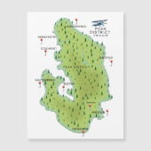 Peak District England Map Magnetkarte (Vorderseite)