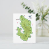 Peak District England Map Postkarte (Stehend Vorderseite)