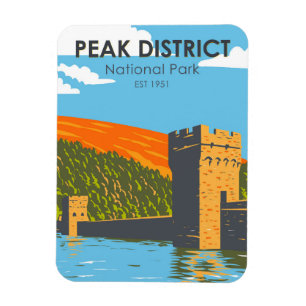 Peak District National Park England Vintag Magnet