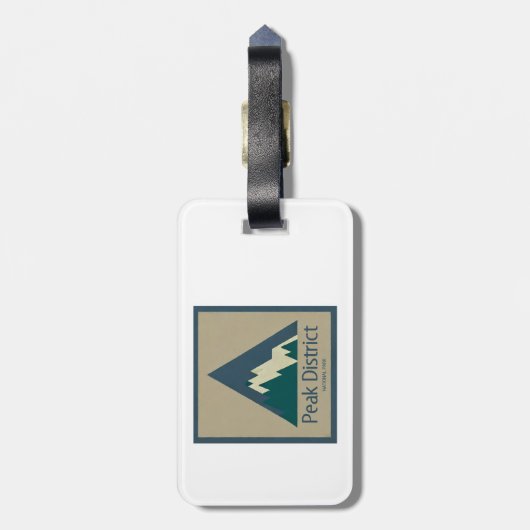 Peak District National Park Rustic Gepäckanhänger (Rückseite vertikal)