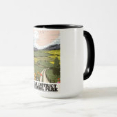 Peak District National Park vintage Travel Poster. Tasse (VorderseiteRechts)