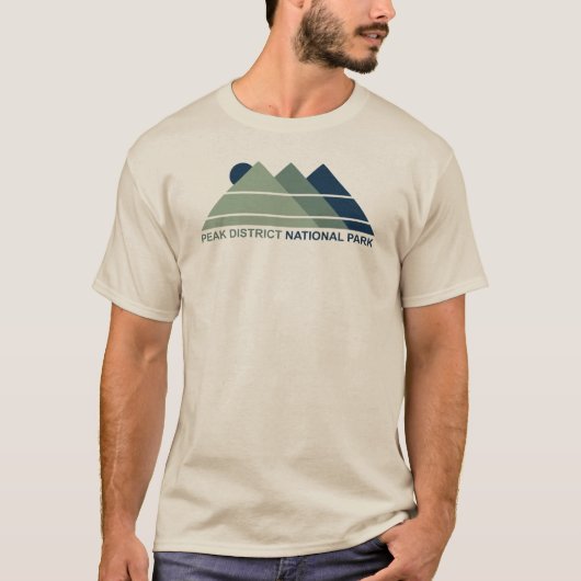 Peak-District-Nationalpark-Bergsonne T-Shirt (Vorderseite)