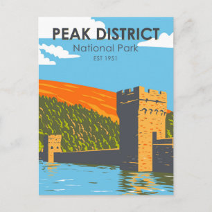 Peak-District-Nationalpark England Vintage Postkarte
