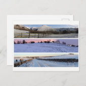 Peak District Schneepanoramen Postkarte (Vorne/Hinten)
